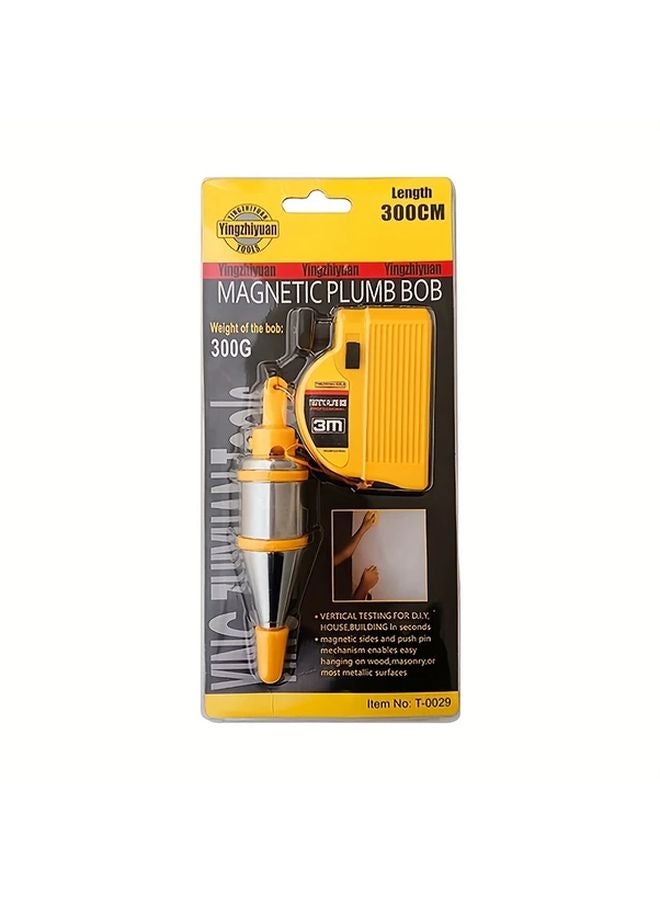 1pc 3m Magnetic Pendant Line Hammer Automatic Winding Carpenter Cement Worker Tool - Image 1