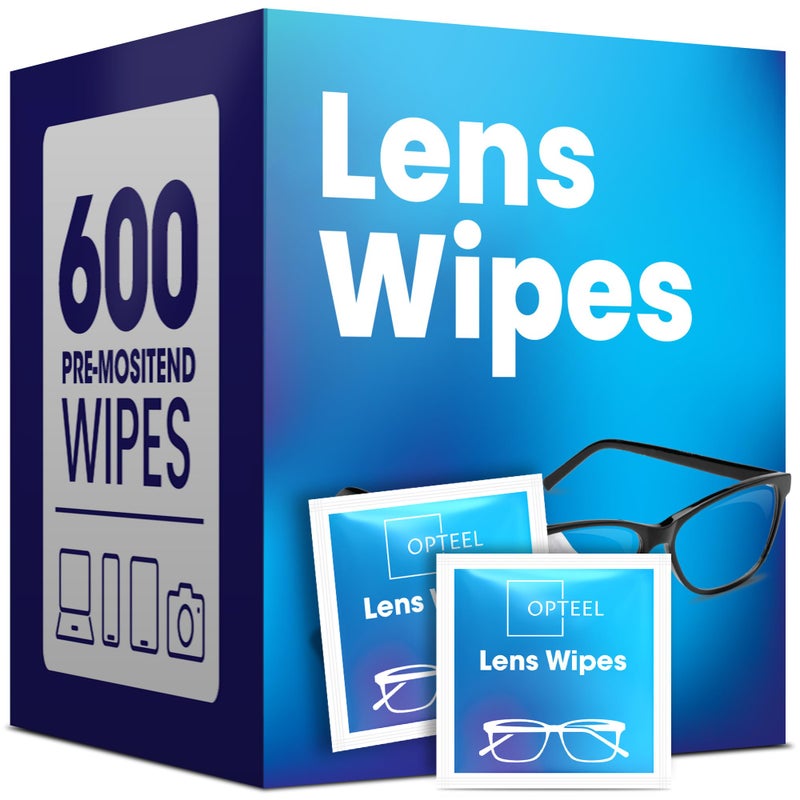 OPTEEL Lens Wipes for Eyeglasses Premoistened Eyeglass Lens Cleaning Wipes 600 Lens Wipes Individually Wrapped SracthFree StreakFree Eye Glasses Wipes Lens Cleaner for Sunglass Camera Lens - Image 3