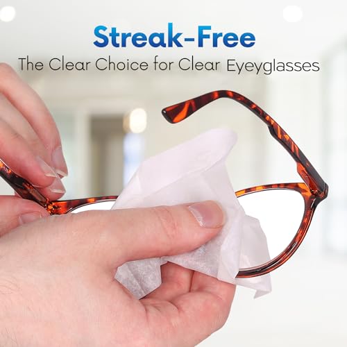 OPTEEL Lens Wipes for Eyeglasses Premoistened Eyeglass Lens Cleaning Wipes 600 Lens Wipes Individually Wrapped SracthFree StreakFree Eye Glasses Wipes Lens Cleaner for Sunglass Camera Lens - Image 5