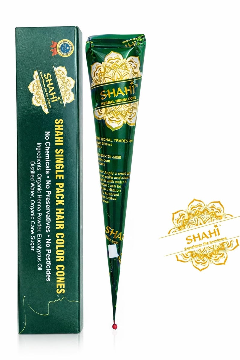 Shahi Natural Ready to Use Henna Paste Hair Color Hair Dye Cones Reddish Brown Color 1 Pack - Image 2