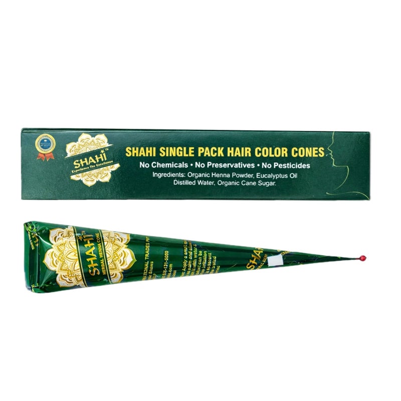 Shahi Natural Ready to Use Henna Paste Hair Color Hair Dye Cones Reddish Brown Color 1 Pack - Image 1