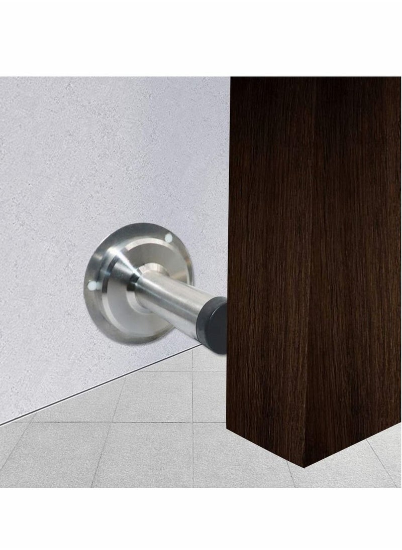 Metal Stainless Steel Wall Mounted Sound Dampening Self Adhesive Door Stopper -Pack of 4 (3M) - Image 5