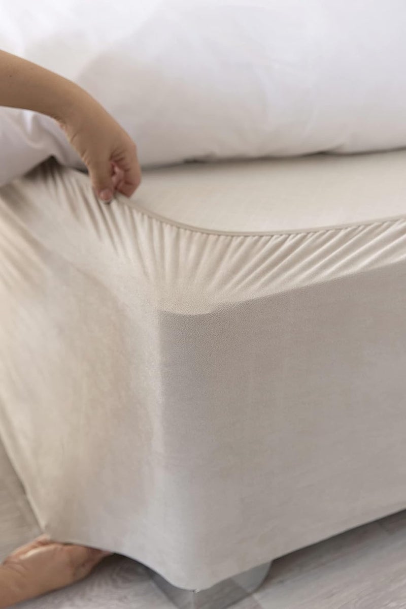 Belledorm Box Spring Cover  Transform Your Bed with This Fully Elasticated Faux Suede  Stretch WrapAround 4 Sides Bed Skirt Linen TwinTwin XL