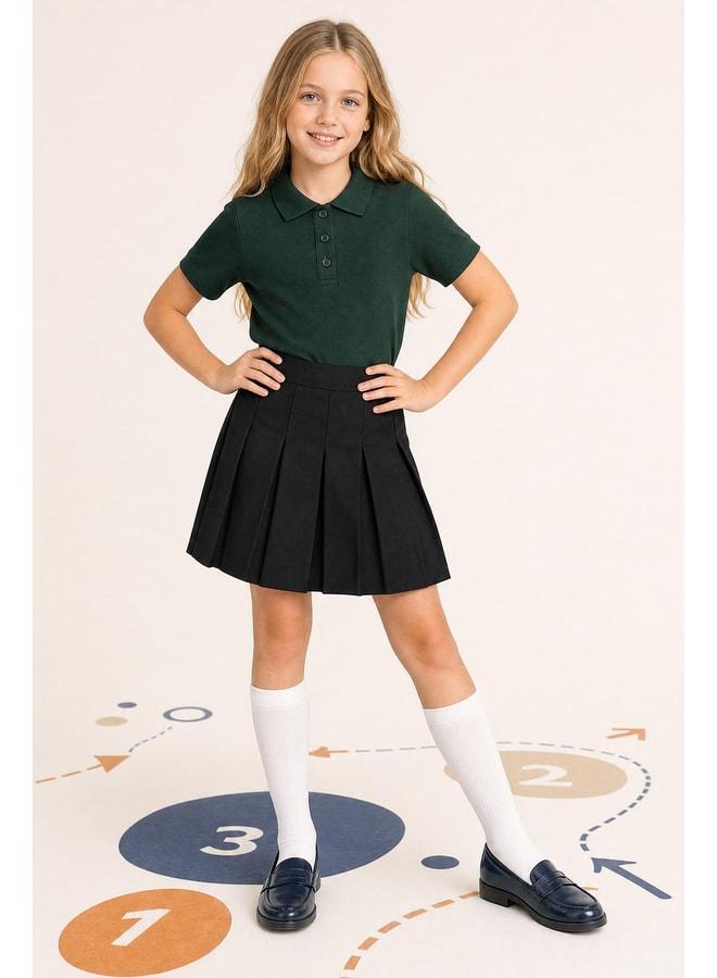 Perendi Unisex Kids 2‑Pack Polo Collared Short Sleeve School T‑shirt. - Image 3