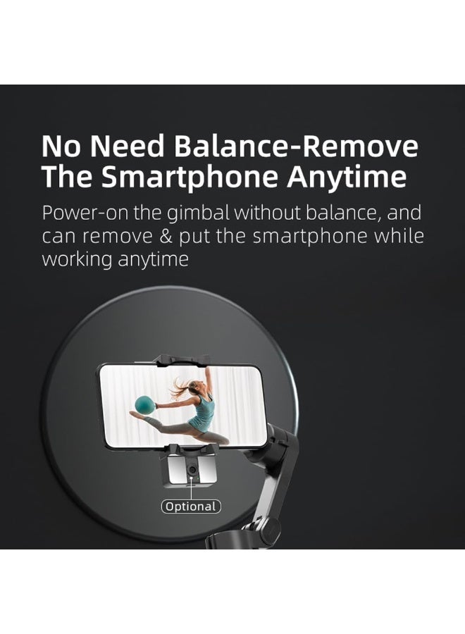 Merlin Smart Tracking Gimbal, Stabilizer for Smartphone, iPhone w/Focus Wheel AI Face/Object Tracking, for iPhone 15 14 Pro Max/Android Foldable 3-Axis Handheld - Image 2