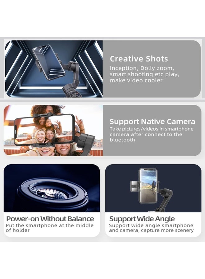 Merlin Smart Tracking Gimbal, Stabilizer for Smartphone, iPhone w/Focus Wheel AI Face/Object Tracking, for iPhone 15 14 Pro Max/Android Foldable 3-Axis Handheld - Image 5