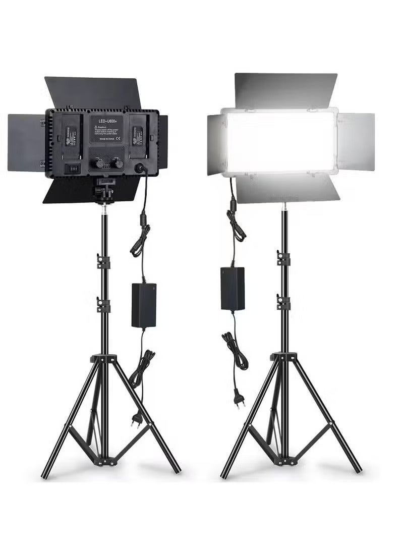 UMIXPRO Professional Photo Video Pro LED 600 Photography Light Photo Shoot Video Making Light For YouTube Vlog TikTok Insta Reels Wedding Photography LED Light Kit with Adjustable Brightness Color - Image 1
