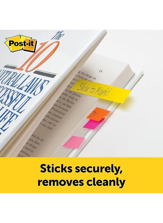 Post It Post-it Page Markers, Assorted Colors, 1/2 in x 2 in, 50 Sheets/Pad, 5 Pads/Pack (670-5AF) - Image 2