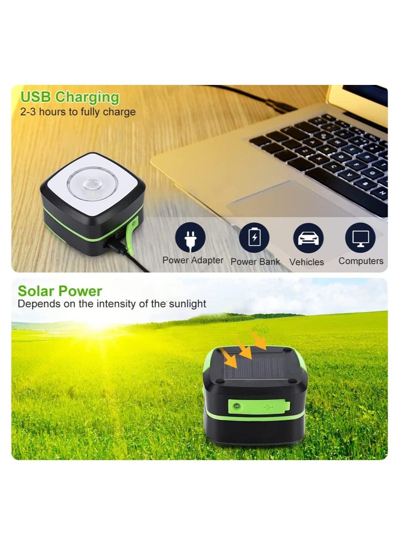 SYOSI SYOSI Solar USB Camping Lantern, Rechargeable LED Camping Lights Portable Collapsible Tent Lights, 3 Modes Emergency Light and Power Bank, for Garden, Camping, Hiking, Fishing, Power Cuts - Image 2