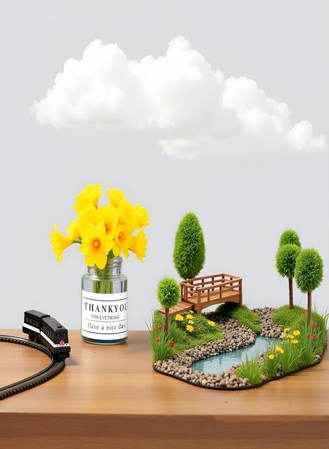 Zhuluck 1:6 Scale Miniature Flowers in Vase Set for Dollhouse Displays, Realistic Tiny Floral Arrangements for Train Platforms, Fairy Gardens and Micro Landscapes (B-1) - Image 3