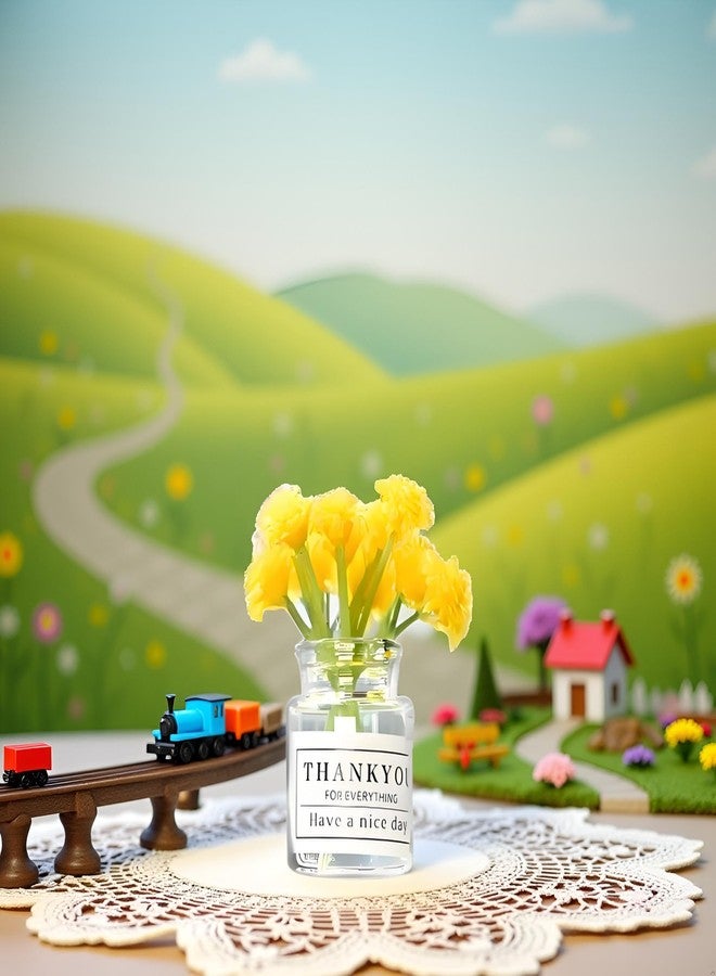 Zhuluck 1:6 Scale Miniature Flowers in Vase Set for Dollhouse Displays, Realistic Tiny Floral Arrangements for Train Platforms, Fairy Gardens and Micro Landscapes (B-1) - Image 2