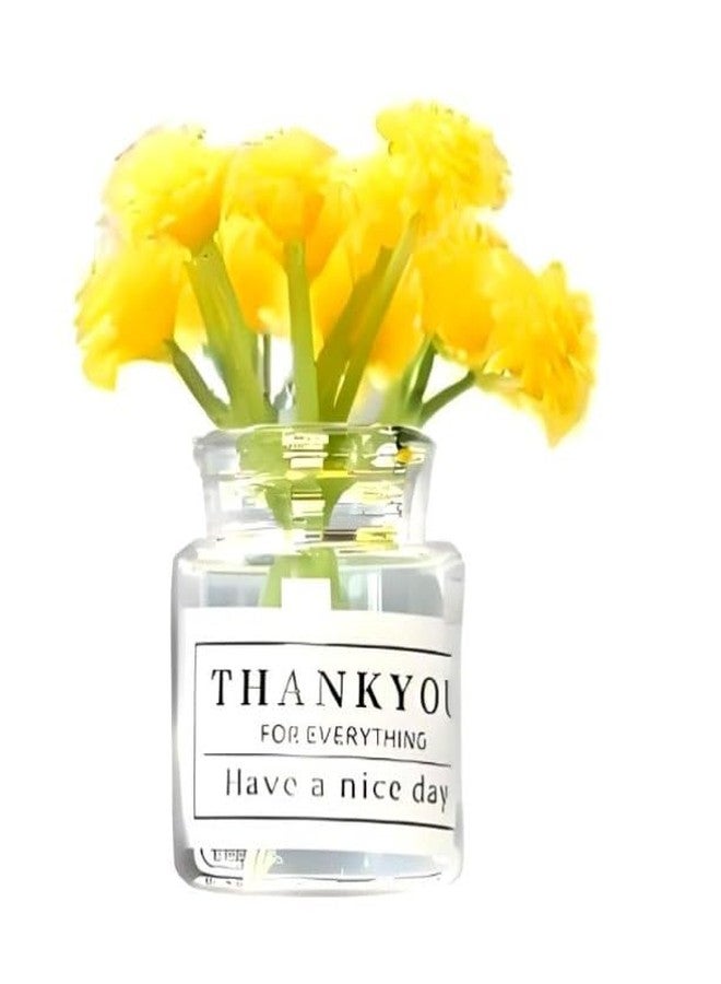 Zhuluck 1:6 Scale Miniature Flowers in Vase Set for Dollhouse Displays, Realistic Tiny Floral Arrangements for Train Platforms, Fairy Gardens and Micro Landscapes (B-1) - Image 1