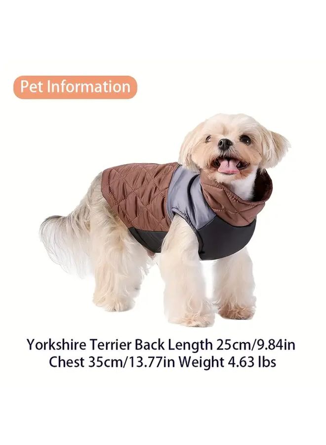 Red Grey All Season Thickened Dog Jacket Coat Full Zip Closure 4XL Size - Image 4
