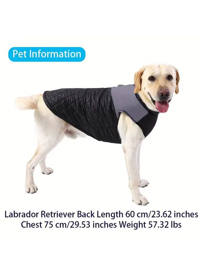 Red Grey All Season Thickened Dog Jacket Coat Full Zip Closure 4XL Size - Image 3