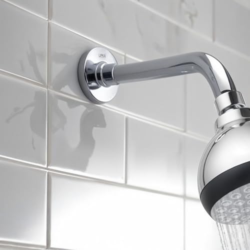 LIPKA 9-Inch Stainless Steel Shower Arm with Wall Flange – Chrome Finish Overhead Rain Shower Extension, Round Wall-Mounted Arm for Bathroom Shower Head Silver - Image 5