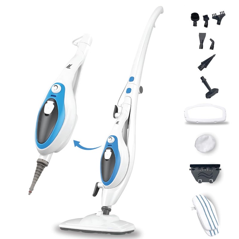 NexLev 10 in 1 Steam Cleaner Mop2 Steam ModesFor Mopping Deep Cleaning Home Bathroom Kitchen Office For All Surfaces350ML30 Sec HeatingChemical Free Cleaning Detachable FoldableSC04 - Image 1