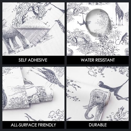 doodad Premium Self Adhesive Wallpaper - 45cm x 1000cm, Covers 48 sq. ft | White Premium Wallpaper |Modern Latest Wallpaper for Living Room | PVC Wallpaper Waterproof Wall Paper - Image 3