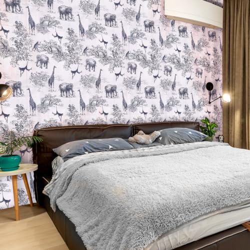doodad Premium Self Adhesive Wallpaper - 45cm x 1000cm, Covers 48 sq. ft | White Premium Wallpaper |Modern Latest Wallpaper for Living Room | PVC Wallpaper Waterproof Wall Paper - Image 5