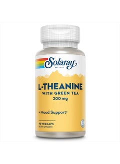 L-Theanine 200mg w/Green Tea Leaf 100mg Relaxation, Stress, Mood & Focus Support w/Out Drowsiness Lab Verified 90 VegCaps