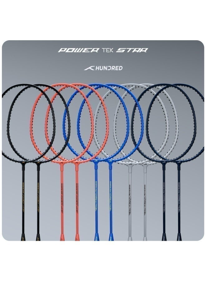 هندرد مضرب تنس الريشة FLUTTER S ZOOM مصنوع من ألياف الكربون مع غطاء كامل | مناسب للاعبين المتوسطين | 78 غرام | أقصى شد للأوتار - 32 رطلاً - Image 5