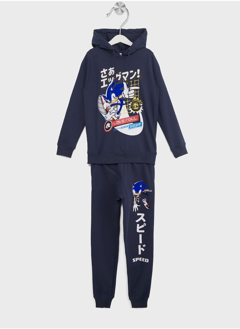 SONIC - Boys Sonic Printed Hoodie And Jogger Set - Image 1