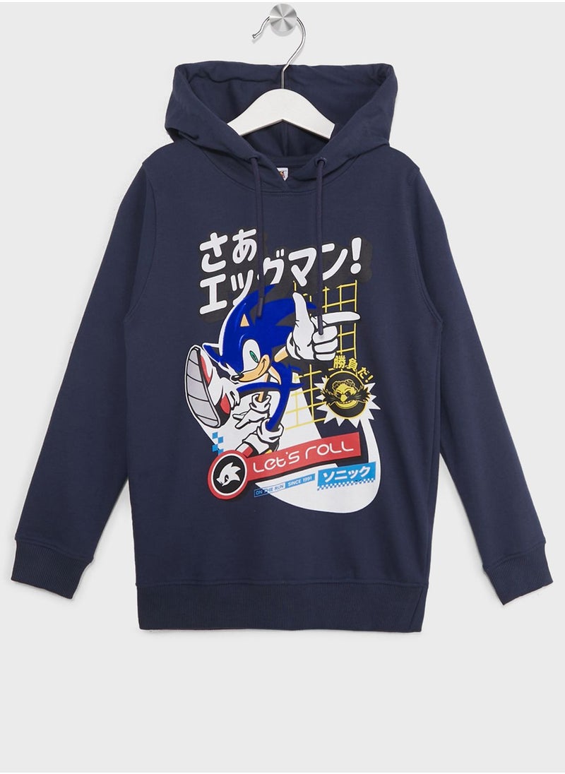 SONIC - Boys Sonic Printed Hoodie And Jogger Set - Image 1