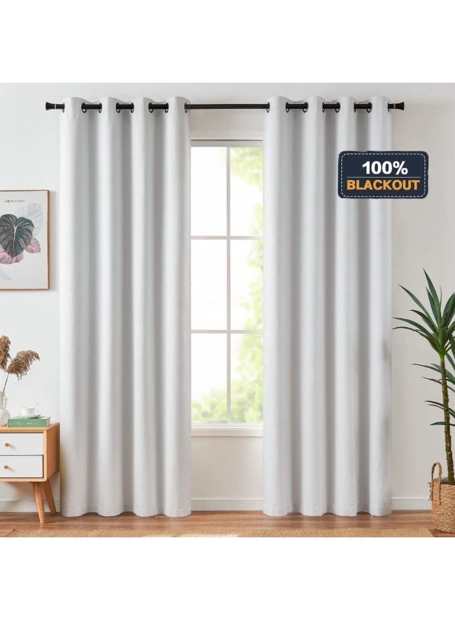 elite curtains for bedroom and living room Blackout model Curtains pure white colour - Image 1