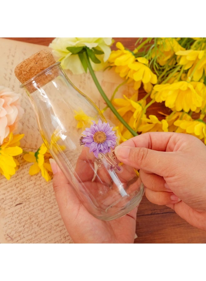 NIBEMINENT 50 Pcs Romantic Purple Flowers Deco Kit Waterproof Stickers, High Definition Printing Bright Colors, Suitable for Laptop Skateboard Luggage Water Bottle Guitar DIY - Image 2