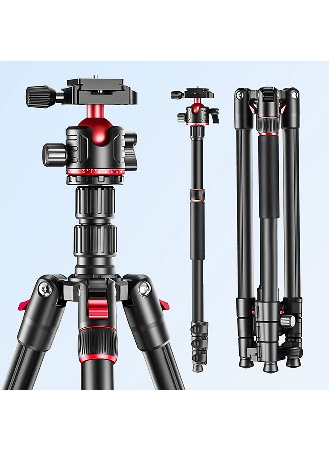 Zomei - Camera Tripod,2 In 1 Triop,Foldable Lightweight Aluminum Travel Tripod Stand with 360 Degree Ball Head for Vlog Nikon Canon Sony All DSLR and Digital Camera(Q173) - Image 1