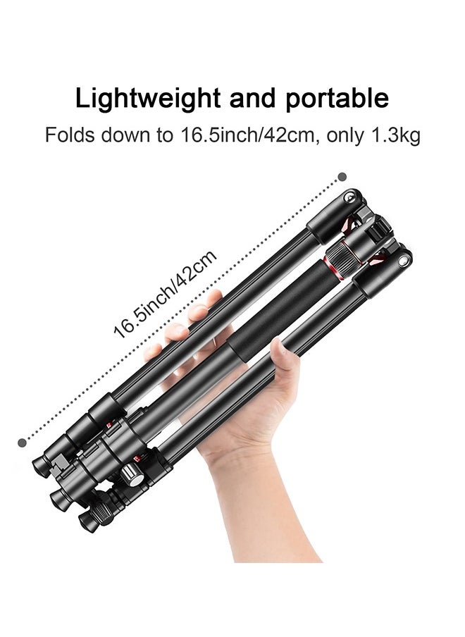 Zomei - Camera Tripod,2 In 1 Triop,Foldable Lightweight Aluminum Travel Tripod Stand with 360 Degree Ball Head for Vlog Nikon Canon Sony All DSLR and Digital Camera(Q173) - Image 1