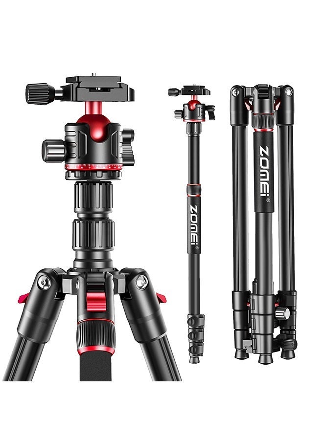 Zomei Camera Tripod,2 In 1 Triop,Foldable Lightweight Aluminum Travel Tripod Stand with 360 Degree Ball Head for Vlog Nikon Canon Sony All DSLR and Digital Camera(Q173) - Image 2