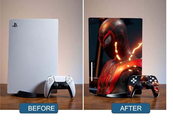 A1GRAPHIX ps555 Skin Protector for Console Wrap Sticker Skin with 2 Wireless Controller Decal Sticker - Image 3