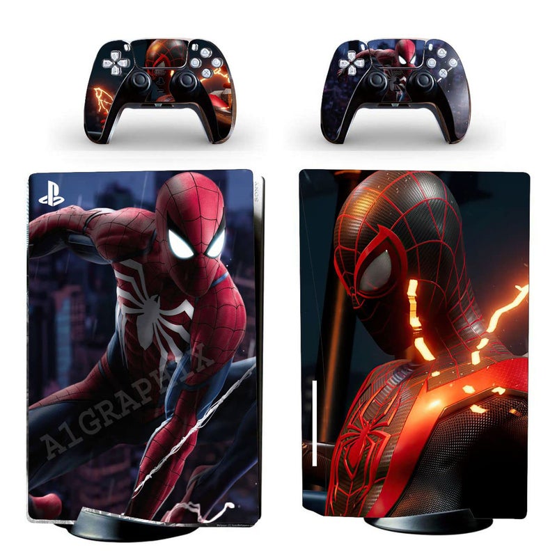 A1GRAPHIX ps555 Skin Protector for Console Wrap Sticker Skin with 2 Wireless Controller Decal Sticker - Image 5