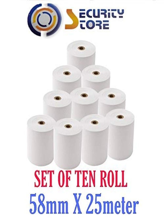 SECURITY STORE 2inch 58 mm -25 mt Thermal Paper Rolls for All Billing Machines/Cash registers/Bluetooth Printers etc (10) - Image 3