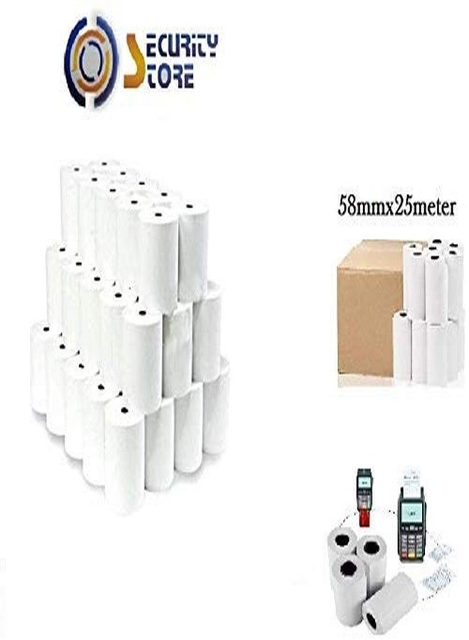 SECURITY STORE 2inch 58 mm -25 mt Thermal Paper Rolls for All Billing Machines/Cash registers/Bluetooth Printers etc (10) - Image 4