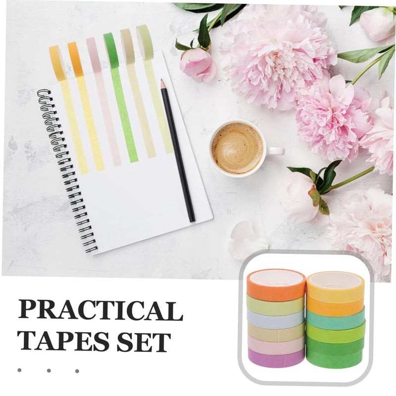 12 Rolls Washi Tape Set For Scrapbooking DIY Planner Decorative Adhesive Craft Stickers - Image 4
