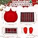 Simgoing 4 Pcs 17cm Doll Accessories Bedding Set Include Mattress Checkered Pillow Plaid Blanket and Slippers Bed House Furniture Heart Crown Designs No Doll - Image 4
