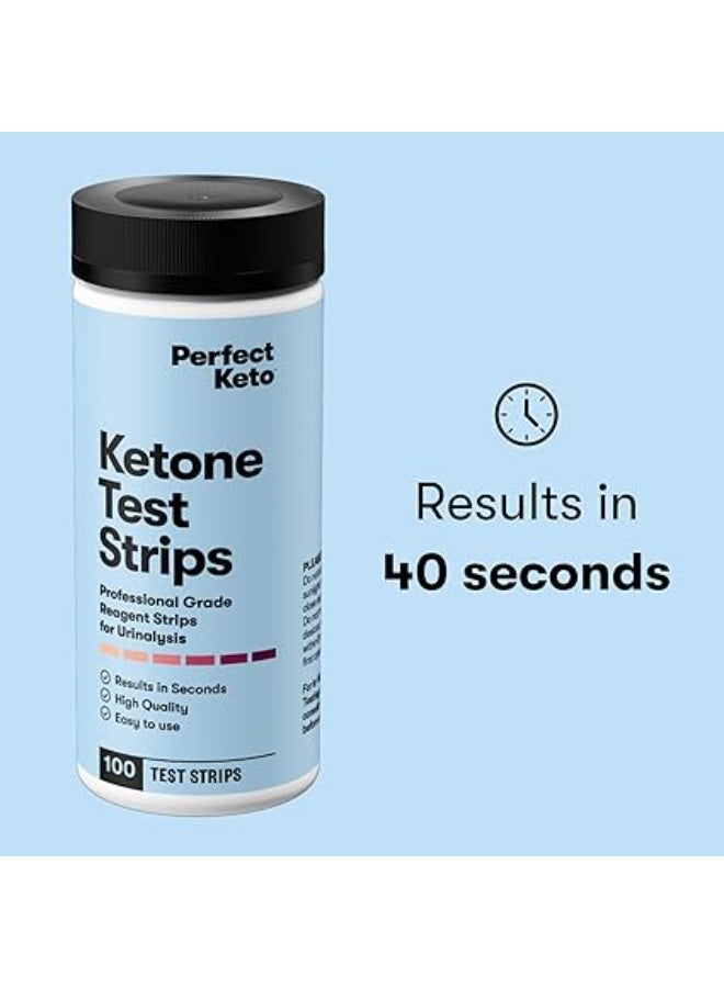 Perfect Keto Test Strips - Best for Testing Ketones in Urine on Low Carb Ketogenic Diet, Ketosis Home Urinalysis Tester Kit, 100 CT - Image 2