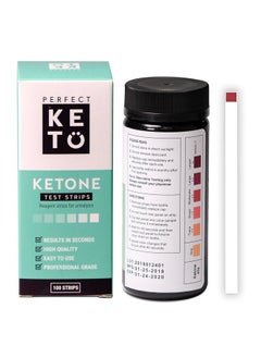 Perfect Keto Test Strips - Best for Testing Ketones in Urine on Low Carb Ketogenic Diet, Ketosis Home Urinalysis Tester Kit, 100 CT  - Image 1