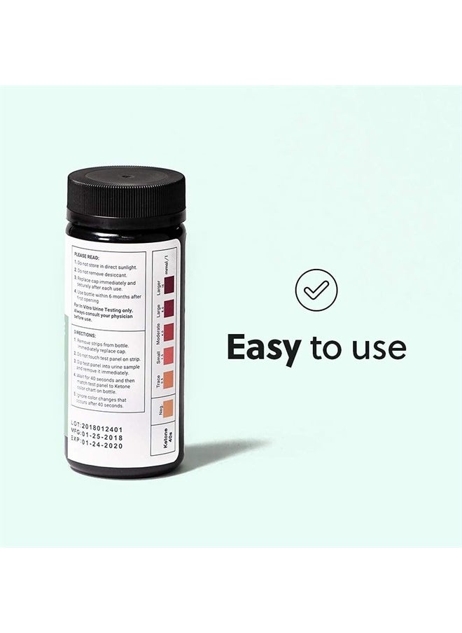 Perfect Keto - Test Strips - Best for Testing Ketones in Urine on Low Carb Ketogenic Diet, Ketosis Home Urinalysis Tester Kit, 100 CT - Image 1