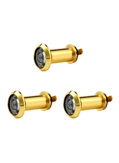 LAWAZIM Safety Door Viewer Peephole 200-Degree Set of 3 -35-60mm- Rust-Resistant, Rotating Privacy Cover, Wide-Angle View for Home, Apartment Office and Hotel Security on Wooden, UPVC, and Metal Doors  - Image 1