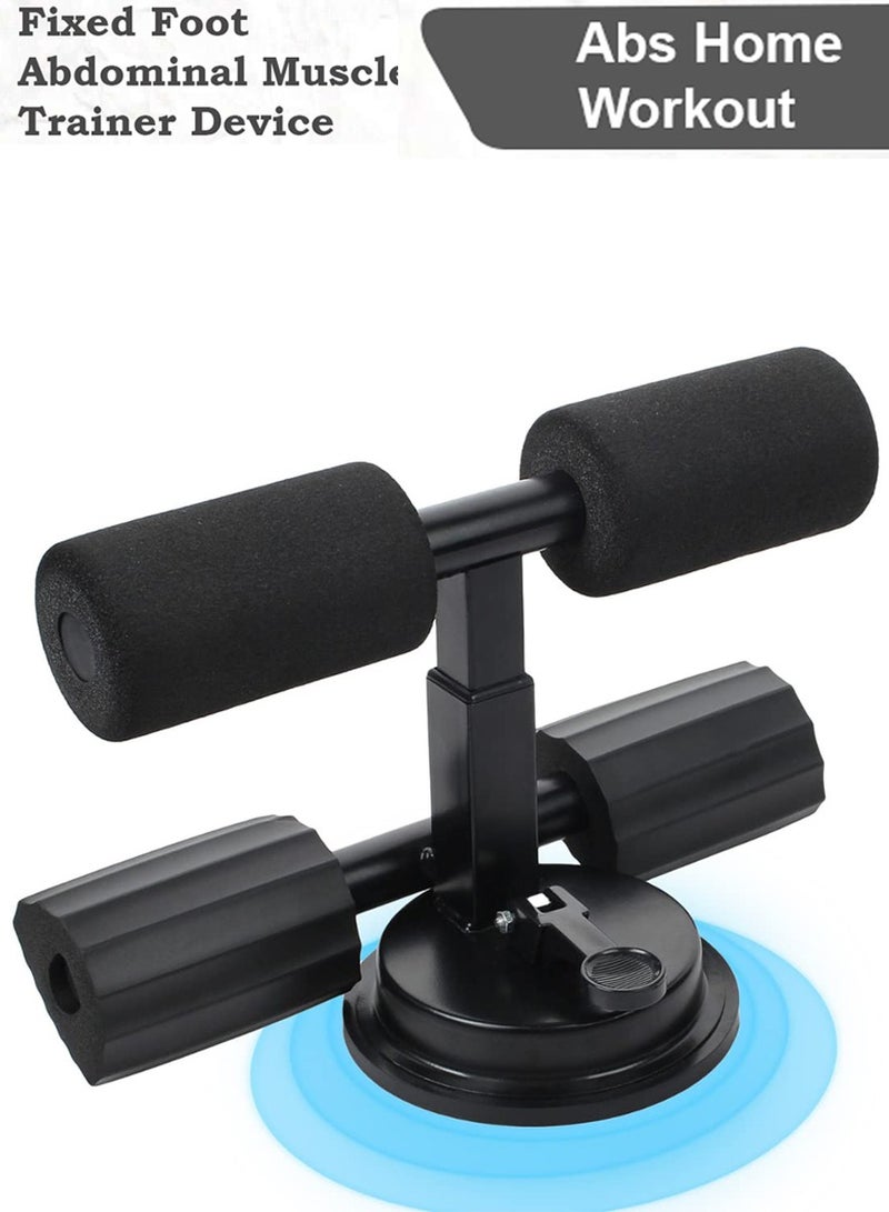 ISHWAZ Portable Sit Up Bar For 6 Pack Abs Core Workout, Ab Exercise And For Burning Fat And Calories, Self Suction Sit Up Assistant Device with 4 Adjustable Heights And Dual Sticks Design for Body Building - Image 1