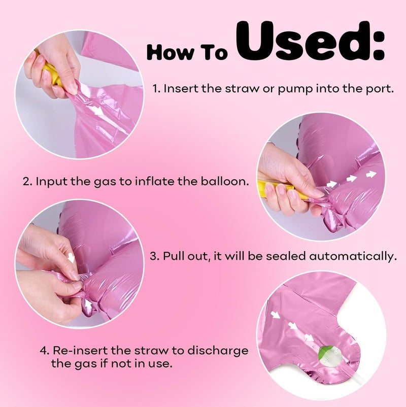 Biapian 40 Inch Pink Letter Balloons, Giant Light Pink Letter C Balloon, Single Alphabet C Balloon, Pastel Foil Name Balloons for Girls Women Birthday Baby Shower Anniversary Graduation Decoration - Image 3