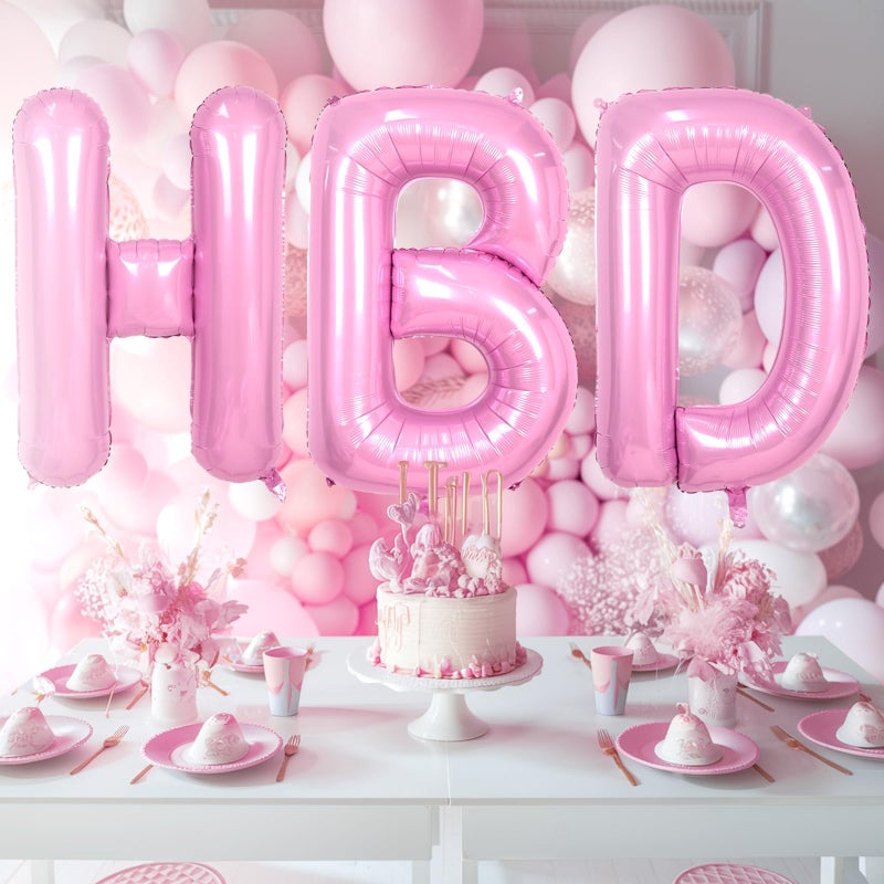 Biapian 40 Inch Pink Letter Balloons, Giant Light Pink Letter C Balloon, Single Alphabet C Balloon, Pastel Foil Name Balloons for Girls Women Birthday Baby Shower Anniversary Graduation Decoration - Image 4