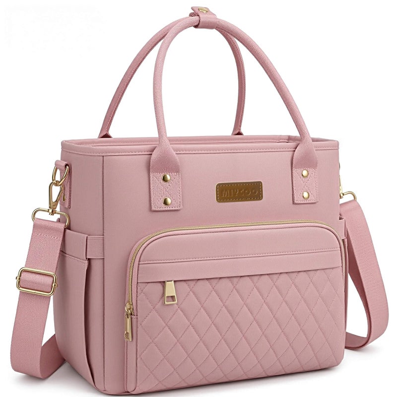 MIYCOO Lunch Bag Lunch Box Women - Leakproof Insulated Lunch Cooler Bag for Women - Large Lunch Tote Bags Adults, Pink - Image 1