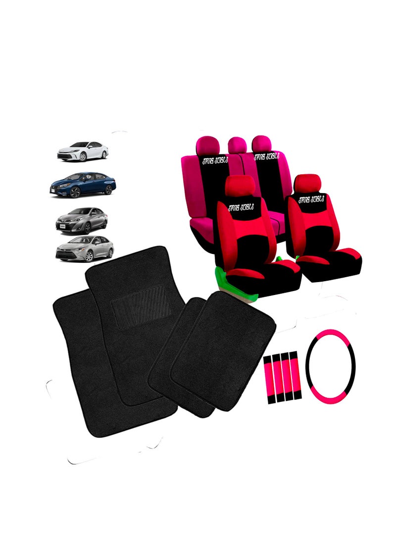 TORONTO Car Seat Covers With Car Body Cover Full Set for Sedans – Breathable Interior Protection – Front & Rear Seat Covers – Standard Fit for Most Cars – Scratch-Resistant, Fits UAE Weather - Image 2