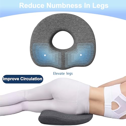galactruly Bed Sore Cushions For Butt, Bedsore Pressure Relief Pillow for Sleeping and Sitting, Donut Pillow Cushion for Bed Sores on Buttocks, O Shaped Opening Tailbone Pillow, Butt Pillows For Sitting Tailbone - Image 4