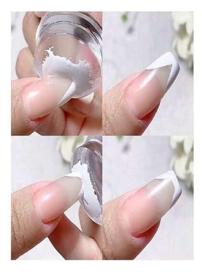 Indie Nails Transparent Stamper Kids Nail Art Stamping Clear Silicone for French Nail Tip Scraper Polish Image Paint Stamp Manicure Print Tool DIY For Kids - Image 3