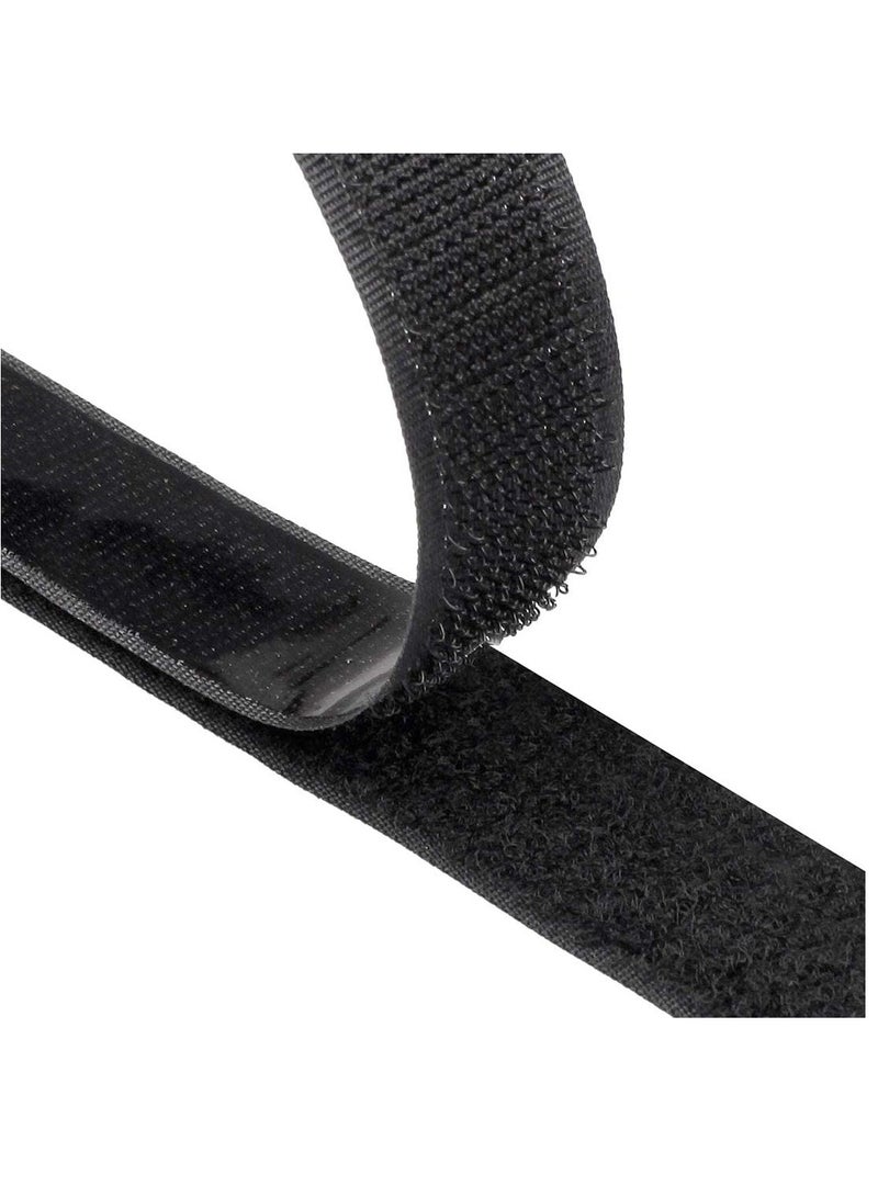 Generic Heavy Duty Double Sided Velcro Tape, Reusable Self Adhesive Hook and Loop Roll, Strong Sticky Tape Black (8M)  - Image 1