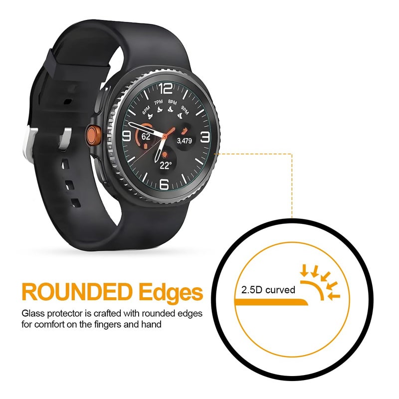 Supershieldz (3 Pack) Designed for Samsung Galaxy Watch 8 Classic (46mm) Tempered Glass Screen Protector, Anti Scratch, Bubble Free - Image 5